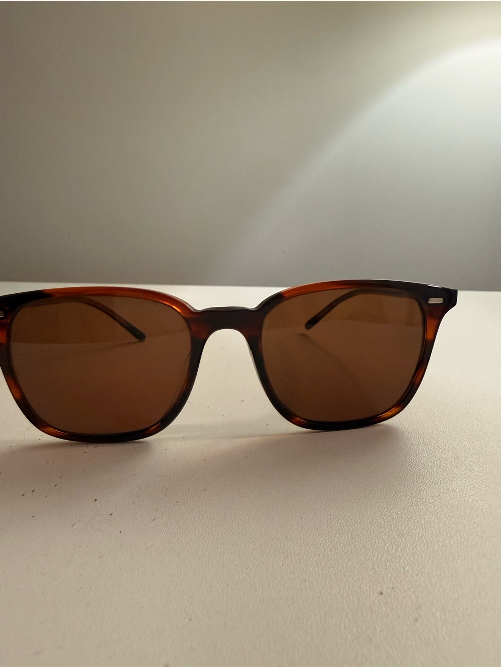 Oliver Peoples Tortoiseshell Frame Sunglasses with Brown Lenses
